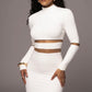 BANDAGE WHITE MIDI DRESS