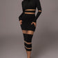 BANDAGE BLACK MIDI DRESS