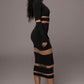 BANDAGE BLACK MIDI DRESS