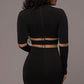 BANDAGE BLACK MIDI DRESS