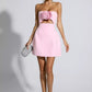 ROSE APPLIQUE PINK DRESS