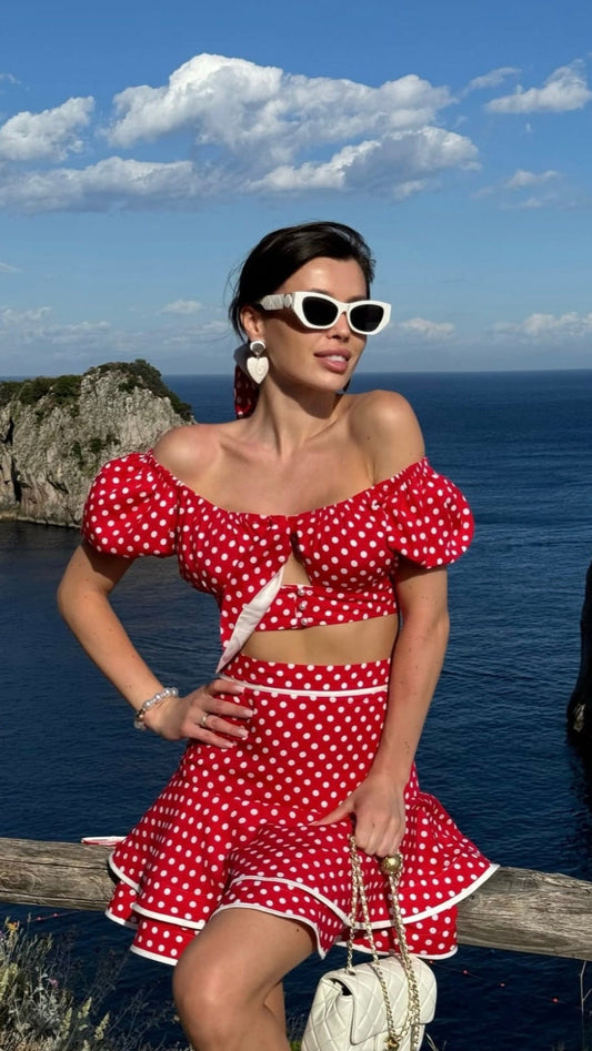 POLKA DOT RUFFLED CO-ORD