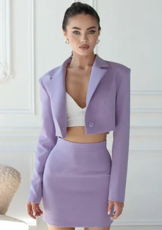 MINI CROP BLAZER SET