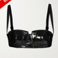 PU LEATHER BLACK BUSTIER TOP