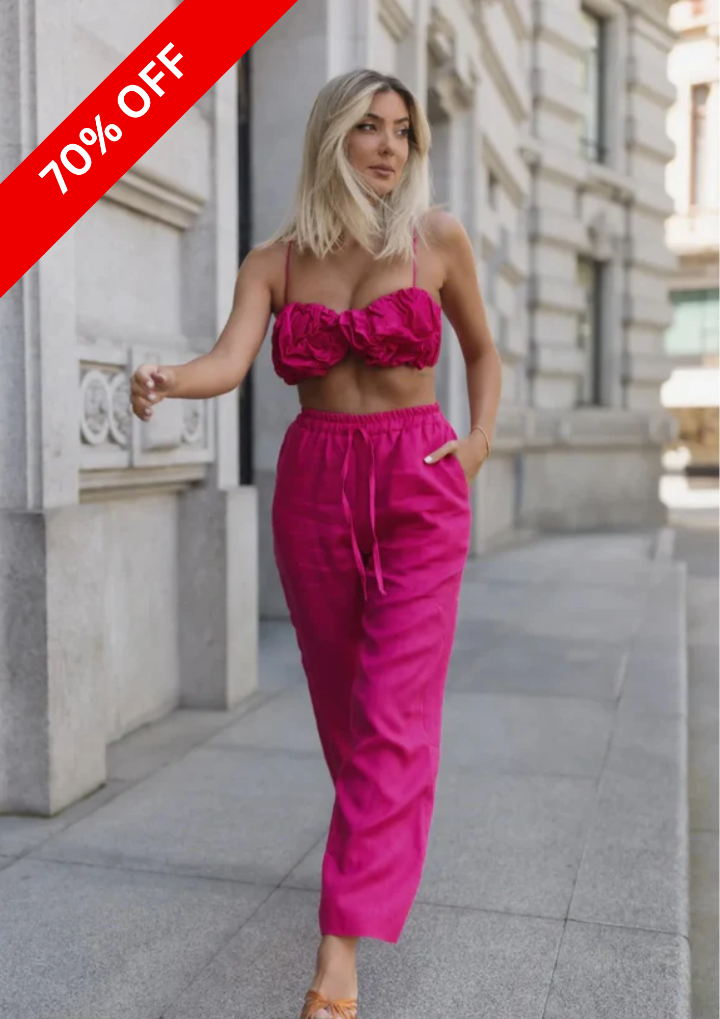 RUCHED MAGENTA CO-0RD