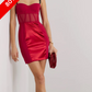 RED BUSTIER CORSET DRESS