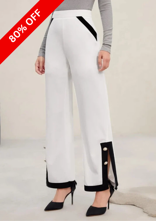 BUTTON DETAIL WIDE LEG