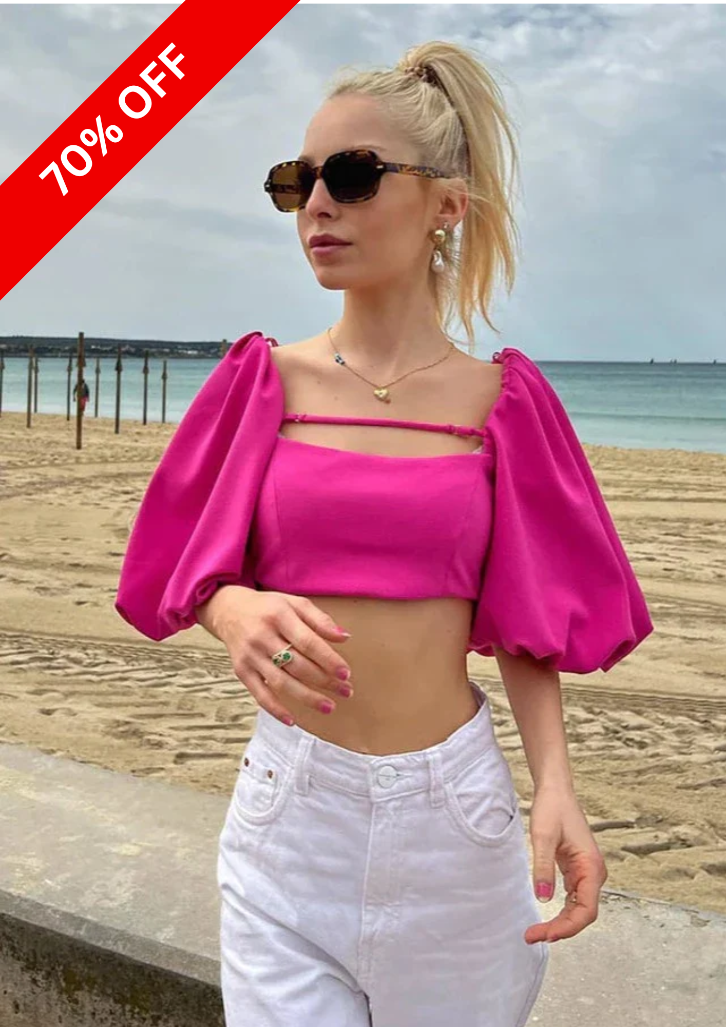 PUFF SLEEVE CUTE TOP