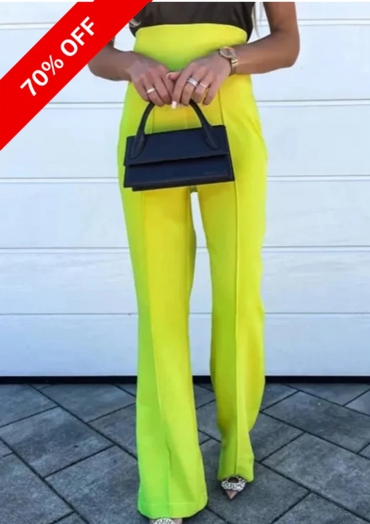 SOLID BOTTOM STRAIGHT PANT NEON