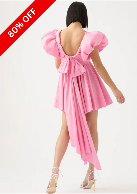 PASTEL PINK BACK BOW MINI DRESS