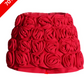 RED HIGH WAIST ROSE MINI SKIRT