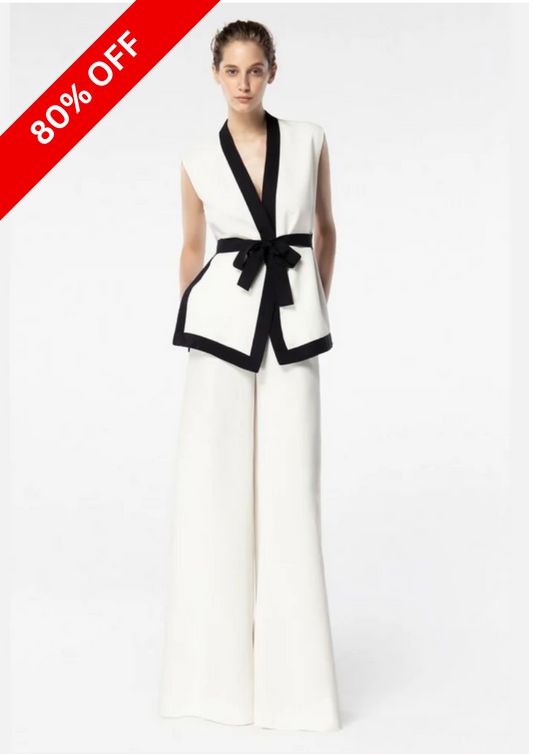 CONTRAST B&W TIE KNOT CO-ORD