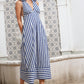 BREEZY STRIP LONG DRESS