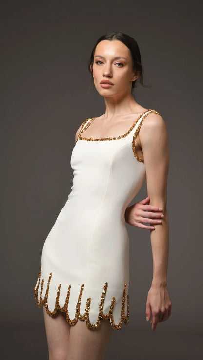 KEA EMBROIDED MINI DRESS