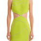 NEON LIME DIAMOND WORK DRESS