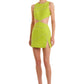 NEON LIME DIAMOND WORK DRESS