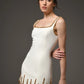 WHITE KEA EMBROIDERED MINI DRESS