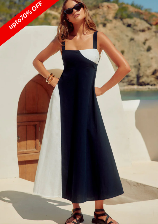 B&W MAXI DRESS