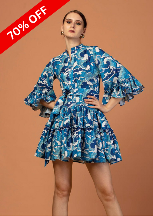 OCEAN PRINT DRESS