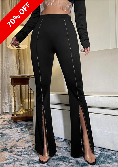 RHINESTONE DETAIL BELL BOTTOM