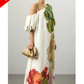 FLORAL ABSTRACT PRINT MAXI GOWN