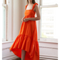 CAPTIVATING ORANGE RESORT DRESS