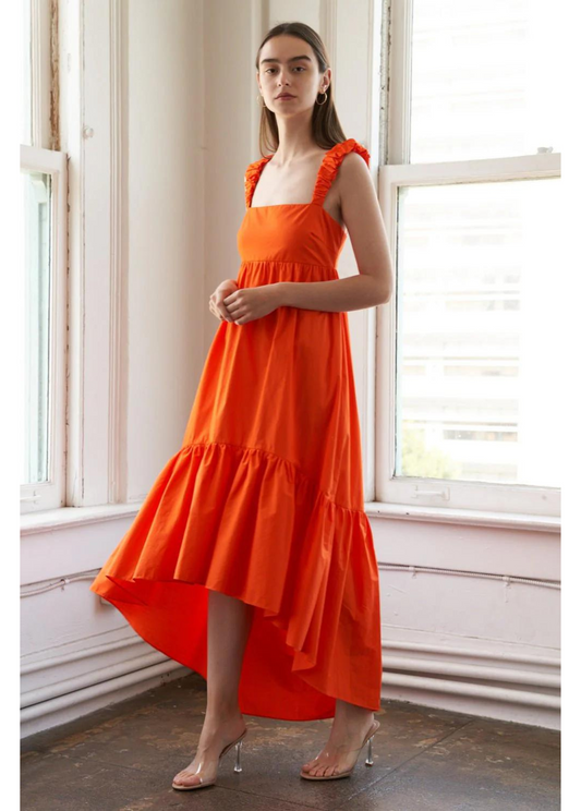 CAPTIVATING ORANGE RESORT DRESS