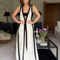 ELEGANT PATCH WORK MAXI DRESS