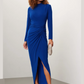 RUCHED LONG SLEEVE GOWN