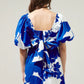 YAMI FLORAL PRINT MINI COTTON DRESS