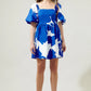 YAMI FLORAL PRINT MINI COTTON DRESS