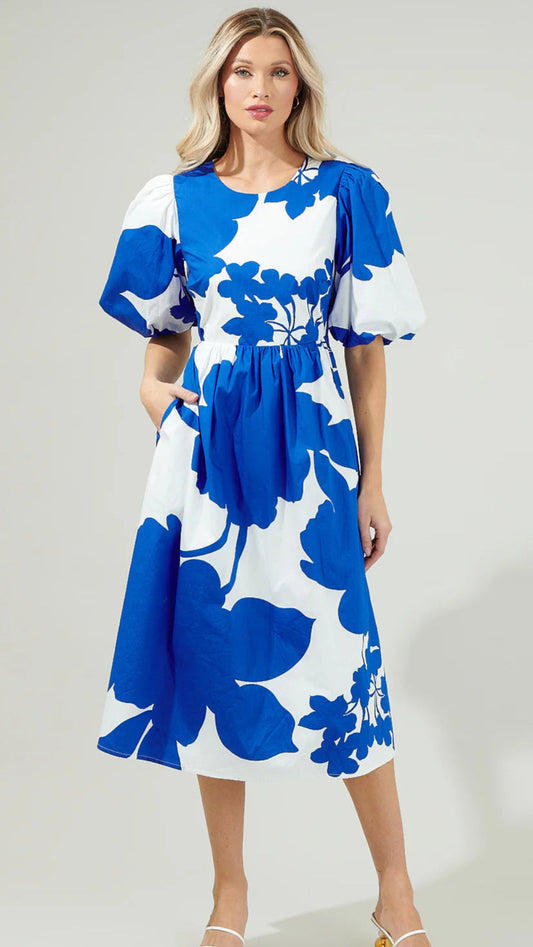 YAMI FLORAL PRINT COTTON DRESS