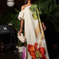 FLORAL ABSTRACT PRINT MAXI GOWN