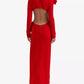 RED BOW MAXI DRESS