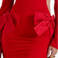 RED BOW MAXI DRESS