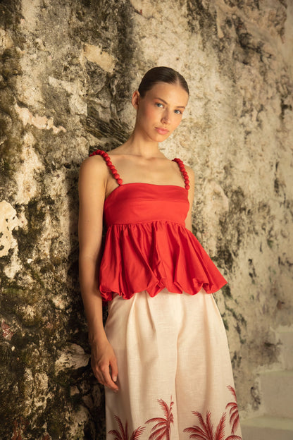 SCARLET PALM CO-ORD SET
