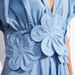 DREAMY BLUE FLOWER PATCH DRESS