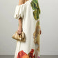 FLORAL ABSTRACT PRINT MAXI GOWN