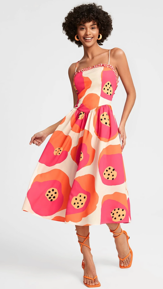 BUBBLE GUM PRINTED DRESS