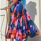 MULTICOLOR FLORAL PRINT MAXI SKIRT