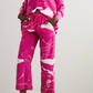 FUCHSIA PINK ABSTRACT PRINT CO-ORD