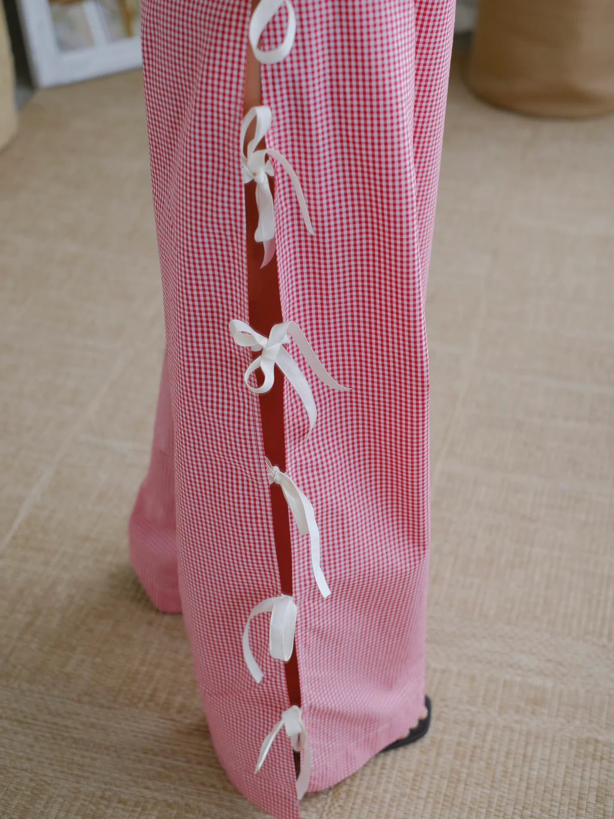 GINGHAM TIE UP CO-ORD