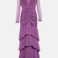 LILAC RUCHED COCKTAIL DRESS