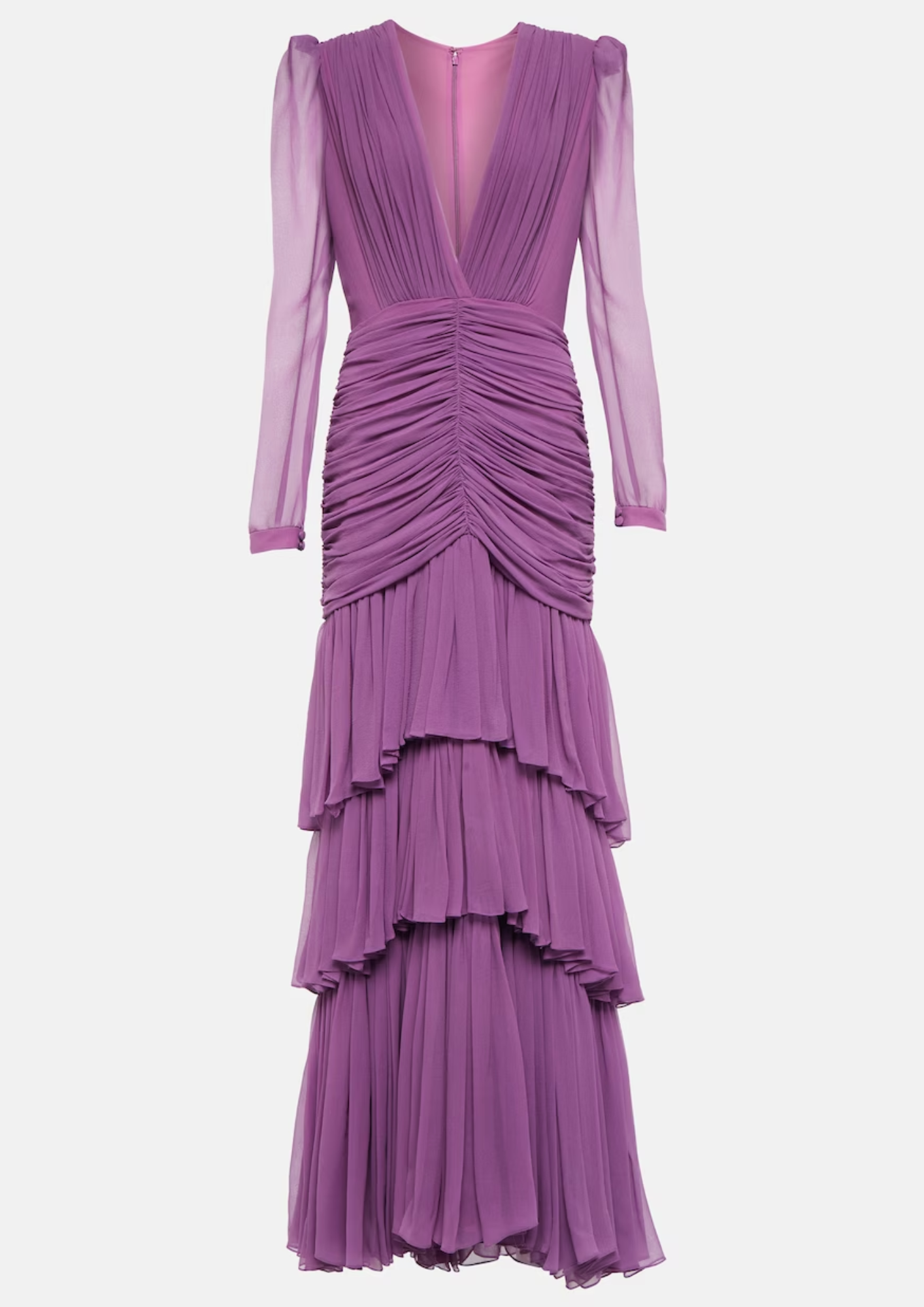 LILAC RUCHED COCKTAIL DRESS