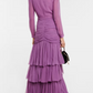 LILAC RUCHED COCKTAIL DRESS