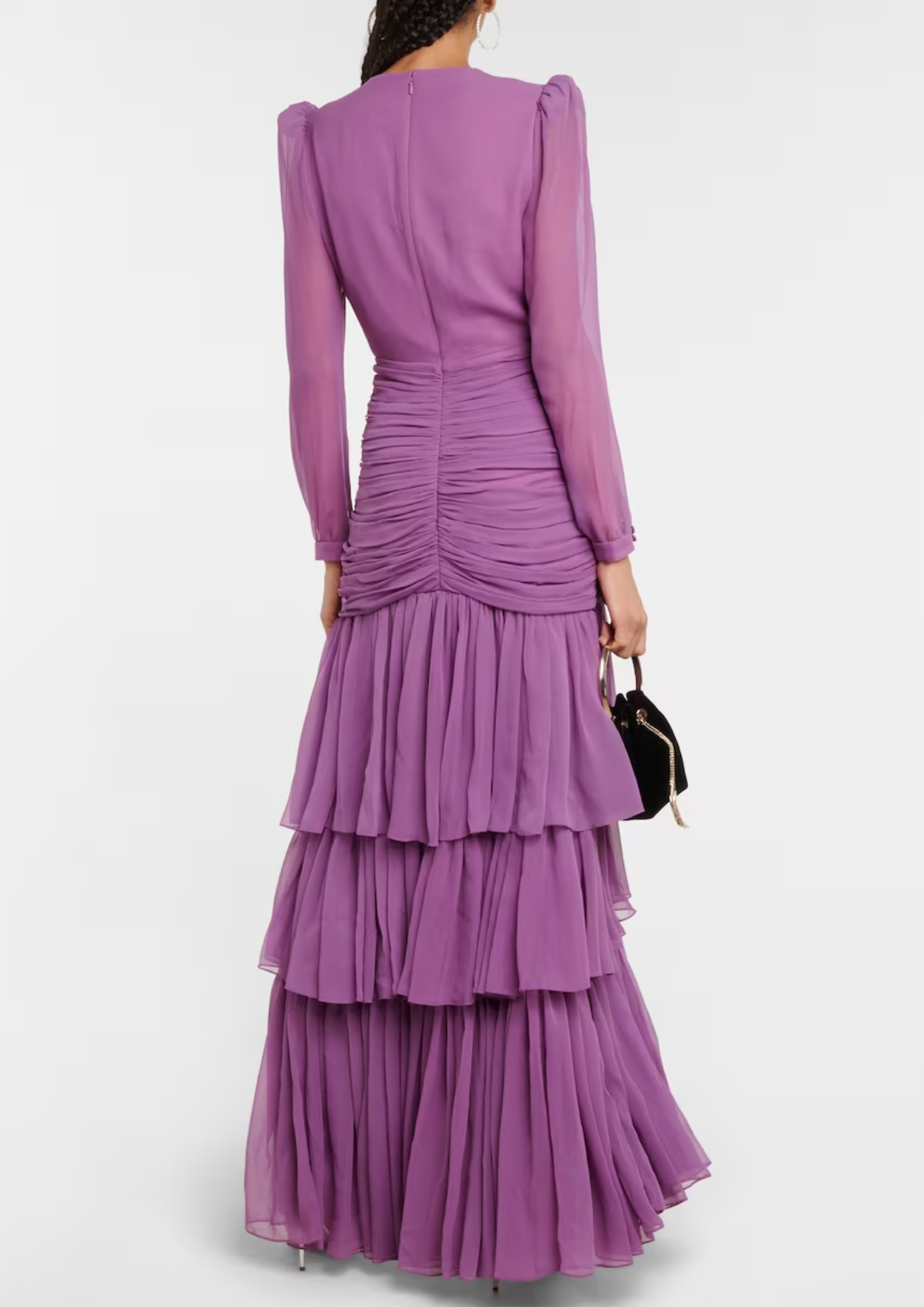 LILAC RUCHED COCKTAIL DRESS