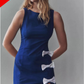 BOW DETAILING BLUE MINI DRESS