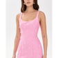 LUVIA PINK BEADED MINI DRESS