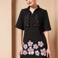 FLOWER PATCH EMBROIDERY DRESS