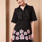 FLOWER PATCH EMBROIDERY DRESS